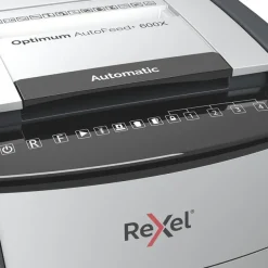 Rexel Optimum Auto+ 600X - destructeur de documents coupe croisée - 600 feuilles - Corbeille 110 litres