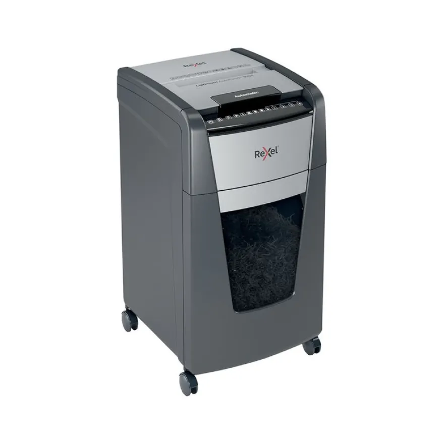Rexel Optimum Auto+ 300X - destructeur de documents coupe croisée - 300 feuilles - Corbeille 60 litres