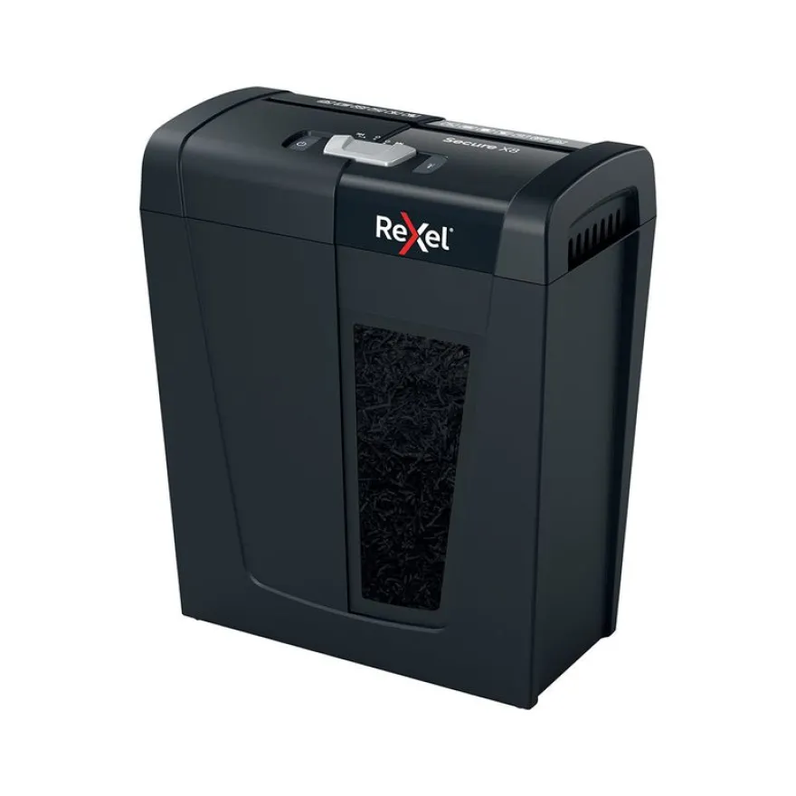 Rexel Secure X8 - destructeur de documents coupe croisée - 8 feuilles - Corbeille 14 litres
