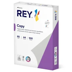 Rey Copy - Papier blanc - A4 (210 x 297 mm) - 80 g/m² - 2500 feuilles (carton de 5 ramettes)