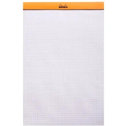 Rhodia - Bloc notes - A4 + - 80 pages - petits carreaux - 80g - orange