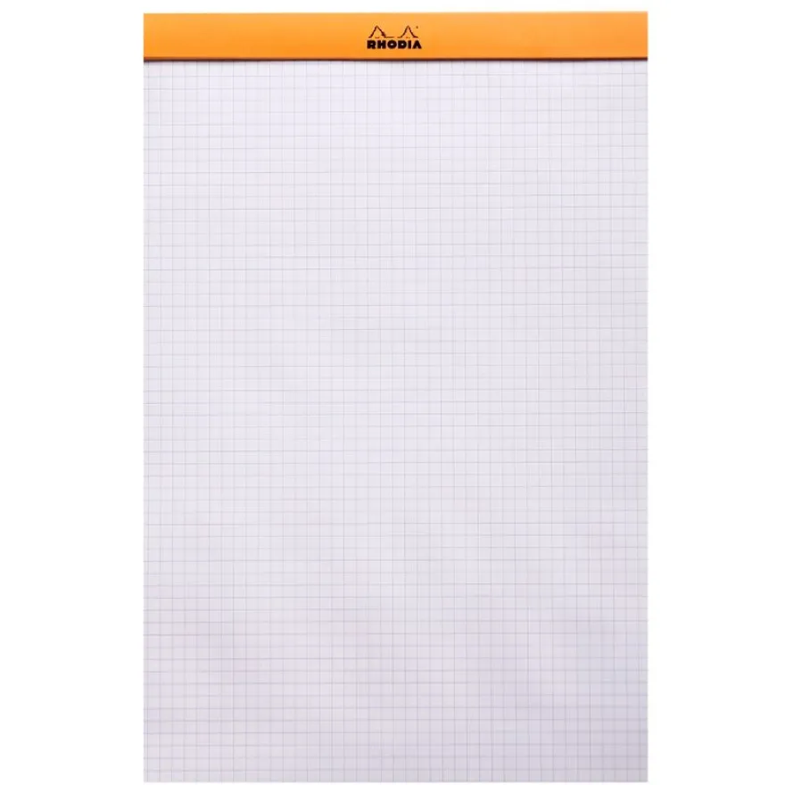 Rhodia - Bloc notes - A4 + - 80 pages - petits carreaux - 80g - orange