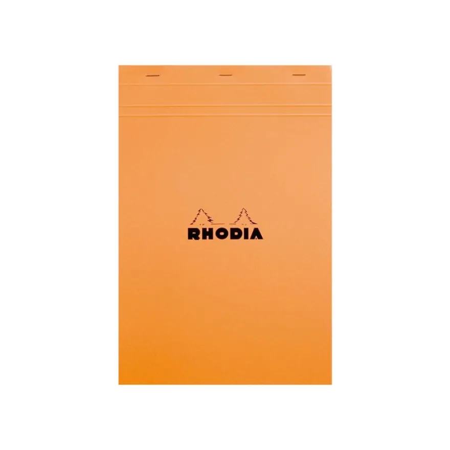 Rhodia - Bloc notes - A4 + - 80 pages - petits carreaux - 80g - orange