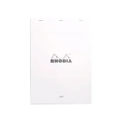 Rhodia - Bloc notes N°18 - A4 - 160 pages - petits carreaux - 80g - blanc