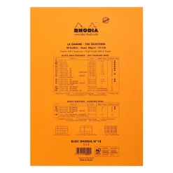 Rhodia - Bloc notes N°18 - A4 - petits carreaux