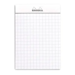 Rhodia - Bloc notes N°11 - A7 - 160 pages - petits carreaux - 80g - blanc
