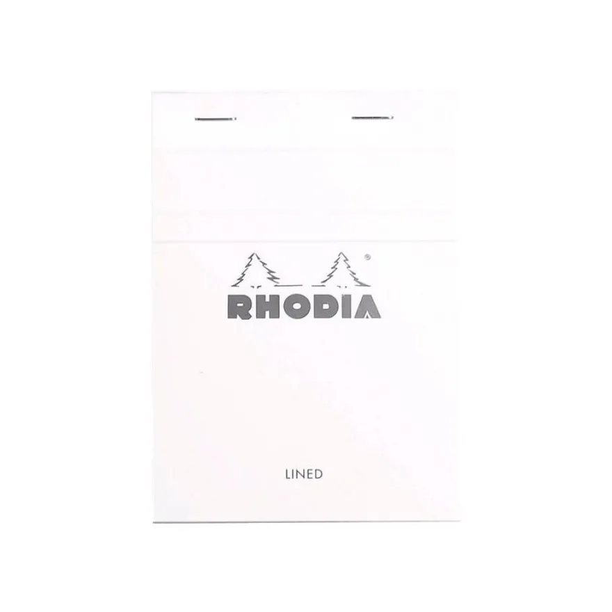 Rhodia Basics - Bloc notes N°13 - 10 x 15 cm - 160 pages - petits carreaux - 80g - blanc