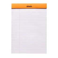 Rhodia Basics - Bloc notes - A5 - 160 pages - réglé avec marges - 80g - orange