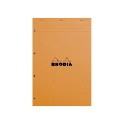 Rhodia Basics - Bloc notes - A4 - 160 pages - grands carreaux - 80g - orange