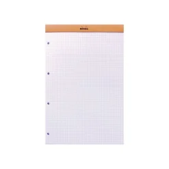 Rhodia Basics - Bloc notes - A4 + - 160 pages - petits carreaux - 80g - perforé