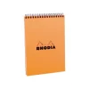 Rhodia Classic - Bloc notes à spirales - A5 - 80 pages - petits carreaux - à spirales