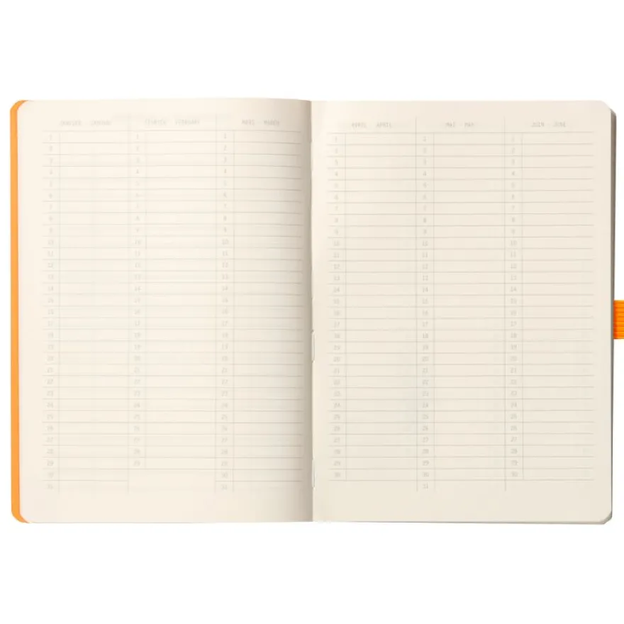 Rhodia Goalbook - Carnet souple A5 - 224 pages numérotées - petits carreaux - taupe