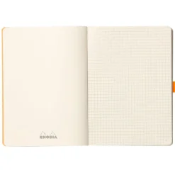 Rhodia Goalbook - Carnet souple A5 - 224 pages numérotées - petits carreaux - taupe