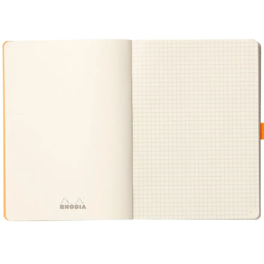 Rhodia Goalbook - Carnet souple A5 - 224 pages numérotées - petits carreaux - taupe