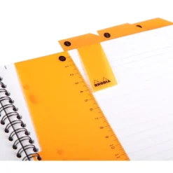 RhodiActive - Cahier à spirale A5 - 160 pages - petits carreaux (5x5 mm) - noir