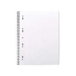 RhodiActive - Cahier à spirale A4+ (22,5 x 29,7 cm) - 160 pages - petits carreaux (5x5 mm) - noir