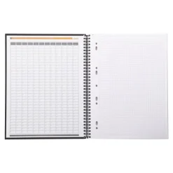 RhodiActive Notebook - Cahier à spirale A4+ (22,5 x 29,7 cm) - 160 pages - petits carreaux (5x5 mm) - noir