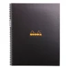 Rhodiactive Notebook - Cahier à spirale A4+ (21 x 31,8 cm) - 160 pages - ligné avec marge - noir