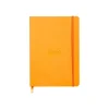 Rhodiarama - Cahier de notes - lien parfait - A5 (148 x 210 mm) - 80 feuilles / 160 pages - papier ivoire - petits carreaux - couverture orange