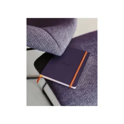 Rhodiarama - Cahier de notes - lien parfait - A5 (148 x 210 mm) - 80 feuilles / 160 pages - papier ivoire - doublé - aubergine cover