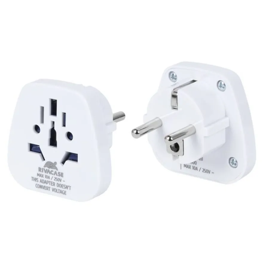 Riva Case Alamillo Travel adapter World to EU - Adaptateur pour prise d'alimentation - tripolaire (F) pour power CEE 7/7 (M) - 100-250 V - 10 A