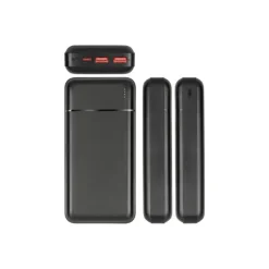 Riva Case Rivapower VA2102 - Banque d'alimentation - QC / PD, portable - 5 / 9 / 12 V - 22.5 Watt - lithium-polymère - 20000 mAh - 74 Wh - connecteurs de sortie : 3 - noir
