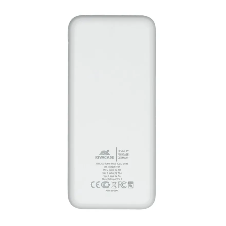 Rivacase - Batterie externe - 10000 mAh - blanc