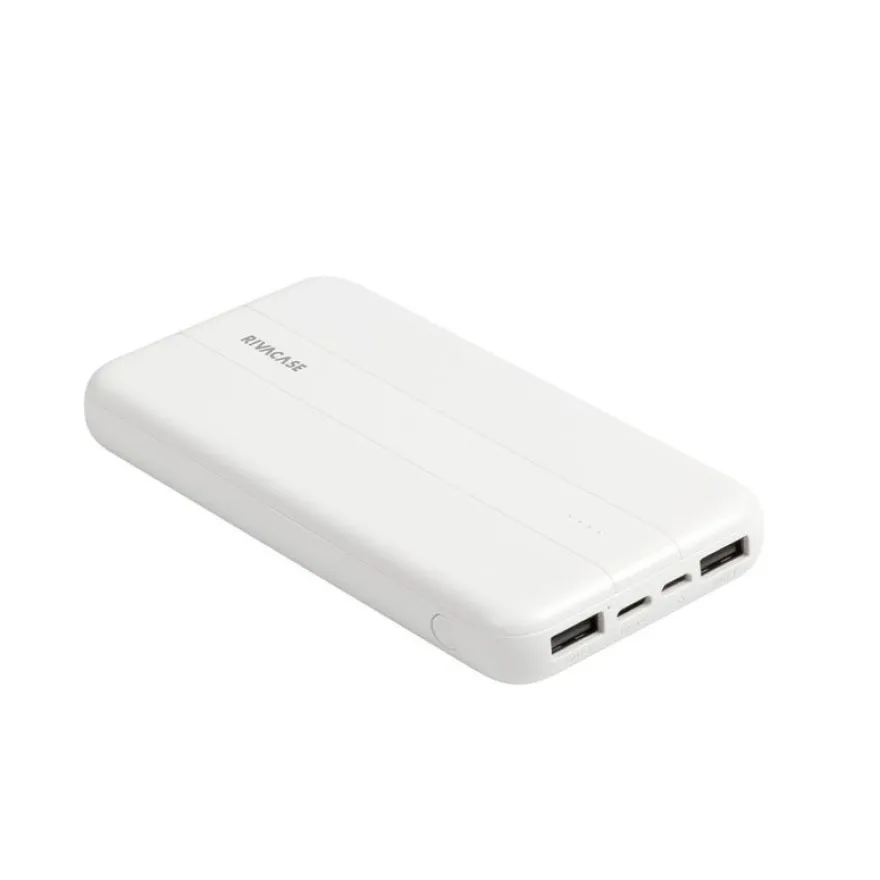 Rivacase - Batterie externe - 10000 mAh - blanc