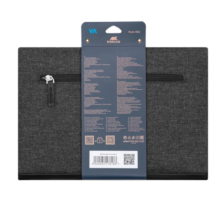 RIVACASE Lantau - Housse pour ordinateur portable 13,3" - mélange noir