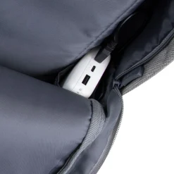 RIVACASE Prater - Sac à dos connecté pour ordinateur portable 15,6" - gris/bleu nuit
