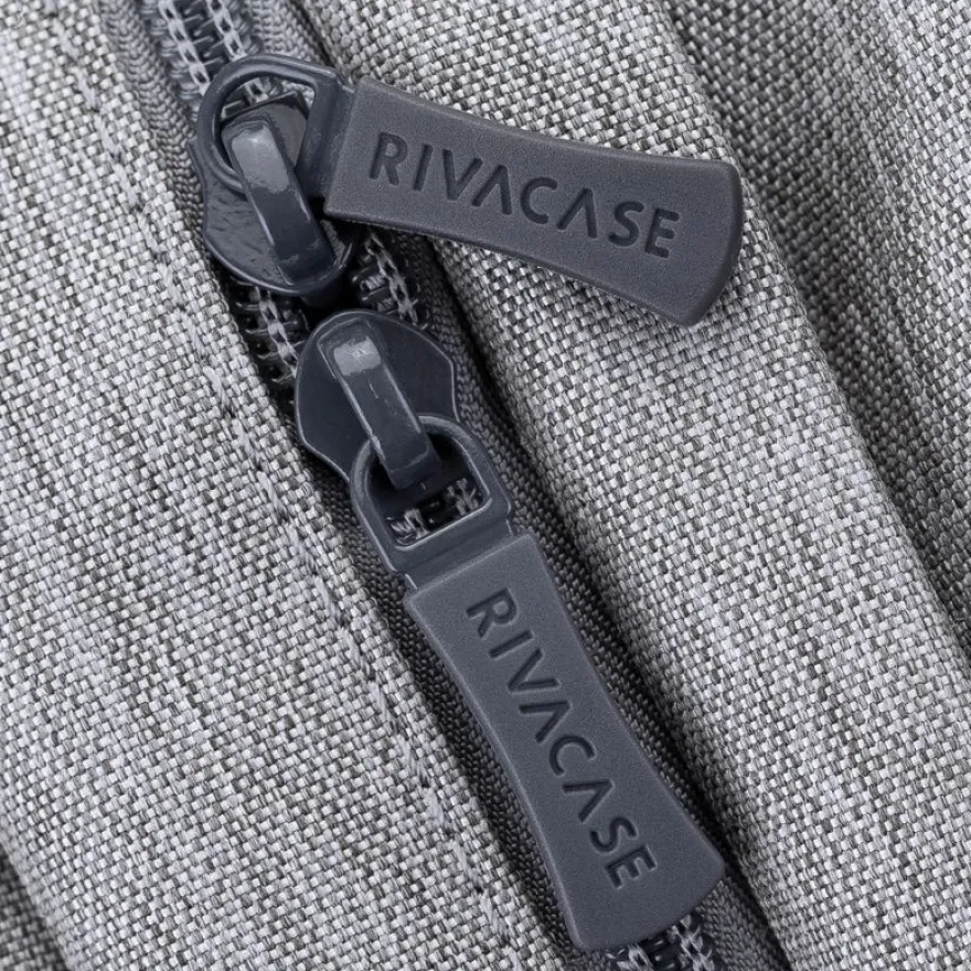 RIVACASE Prater - Sac à dos connecté pour ordinateur portable 15,6" - gris/bleu nuit