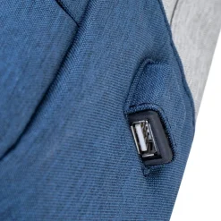 RIVACASE Prater - Sac à dos connecté pour ordinateur portable 15,6" - gris/bleu nuit
