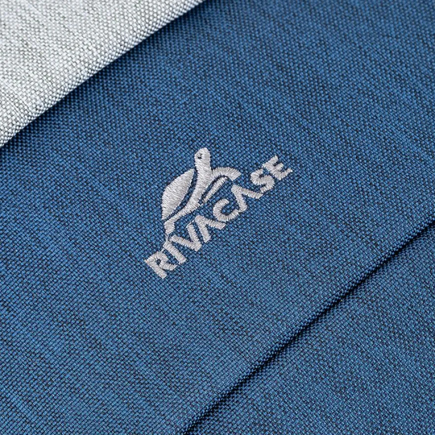 RIVACASE Prater - Sac à dos connecté pour ordinateur portable 15,6" - gris/bleu nuit