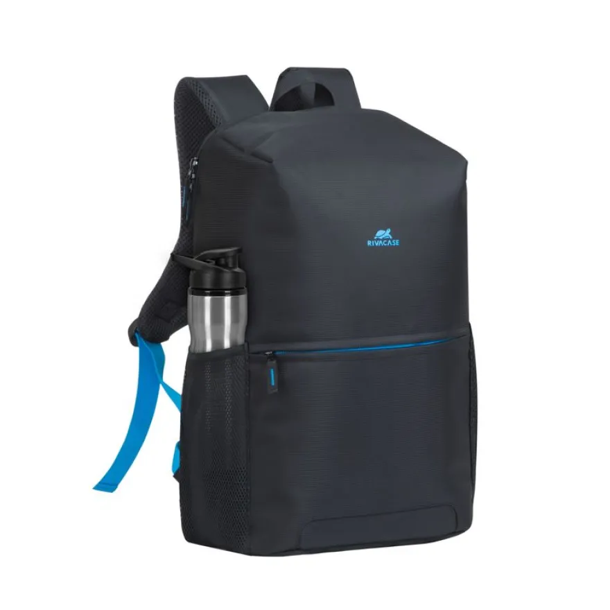 RIVACASE Regent - Sac à dos pour ordinateur portable 15,6" + bouteille isotherme - noir