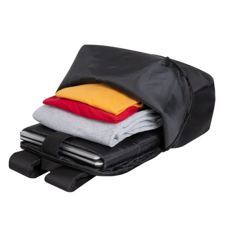 RIVACASE Regent - Sac à dos pour ordinateur portable 15,6" + bouteille isotherme - noir