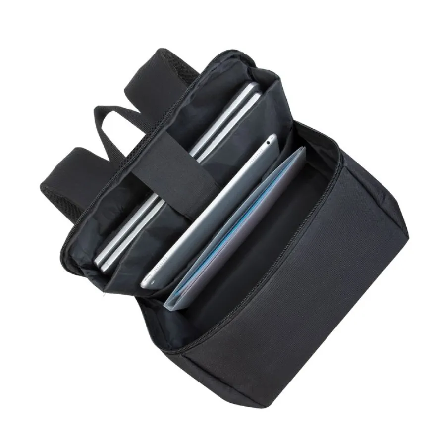 RIVACASE Regent - Sac à dos pour ordinateur portable 15,6" + bouteille isotherme - noir