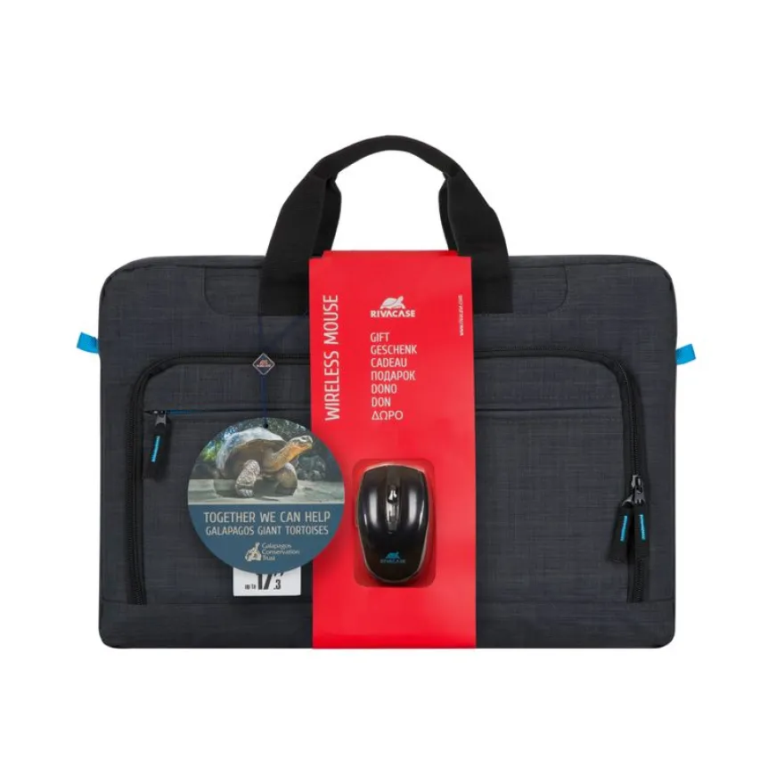 RIVACASE Z Series - Sacoche pour ordinateur portable 17,3" + souris - noir