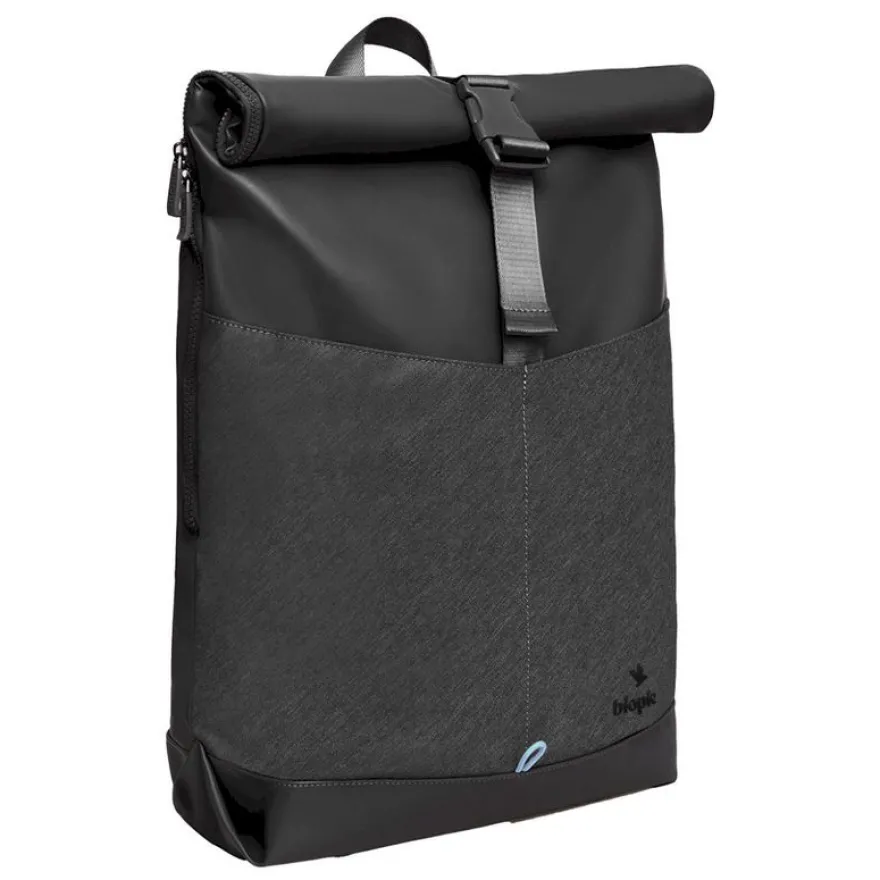 Roll Top Antoine - 45 cm - 1 compartiment - noir - Biopic