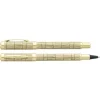 Roller ENZO VARINI "Palazzo Tiles" coloris beige, rose & or, attributs dorés