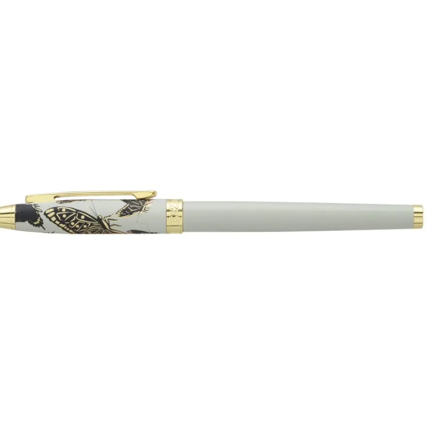Roller ENZO VARINI "Taormina XL Bugs" motifs papillons coloris gris clair