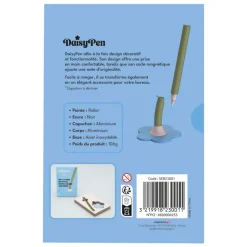 Roller magnétique sur socle ENZO VARINI "Daisy pen" coloris vert & bleu