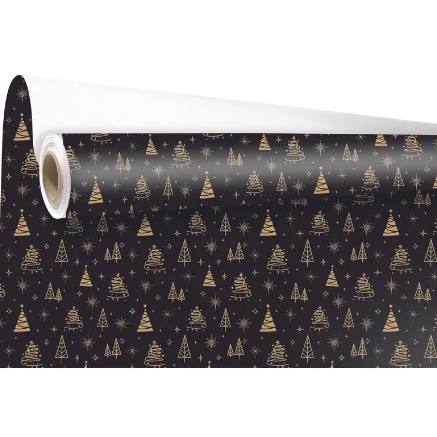 Rouleau papier cadeau couché Réveillon 0,70 x 50 m