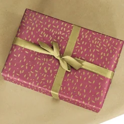 Rouleau papier cadeau kraft 0,7 x 50 m 65g imprimé confettis - Viquel