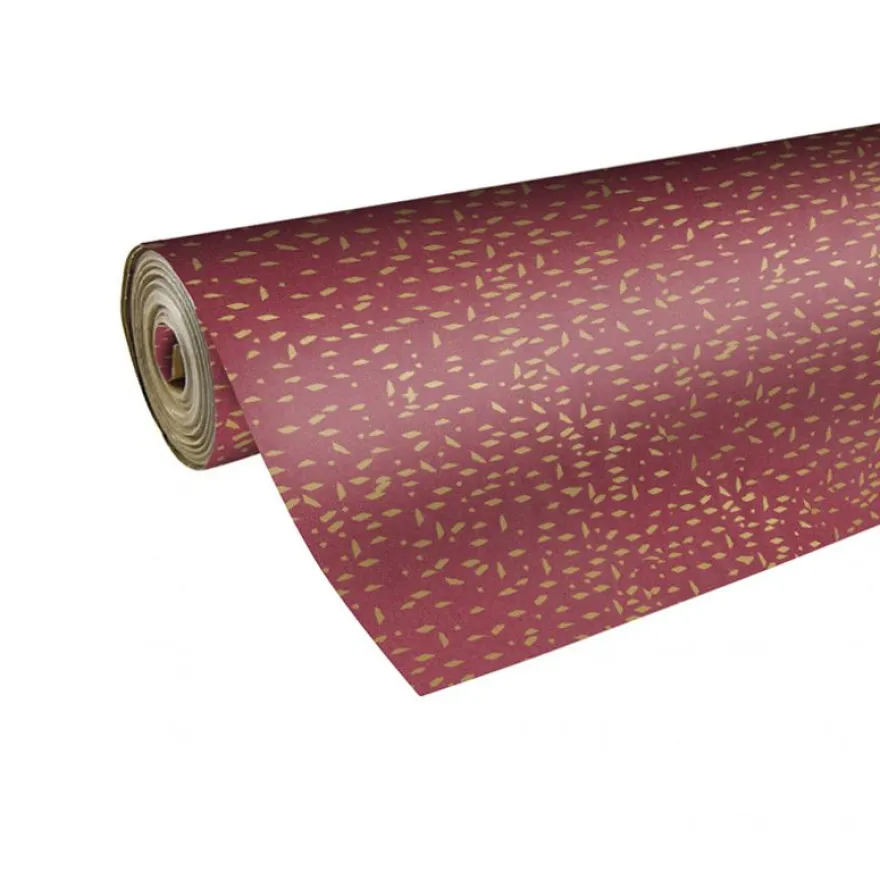 Rouleau papier cadeau kraft 0,7 x 50 m 65g imprimé confettis - Viquel