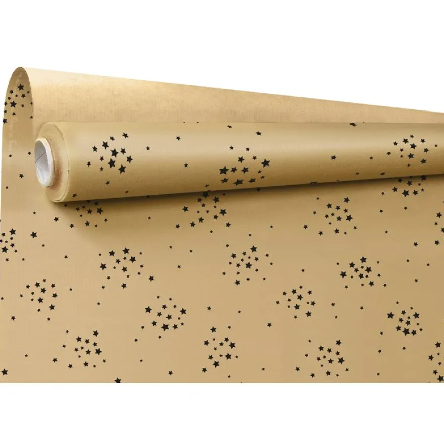 Rouleau papier cadeau kraft Starry 0,70 x 50 m