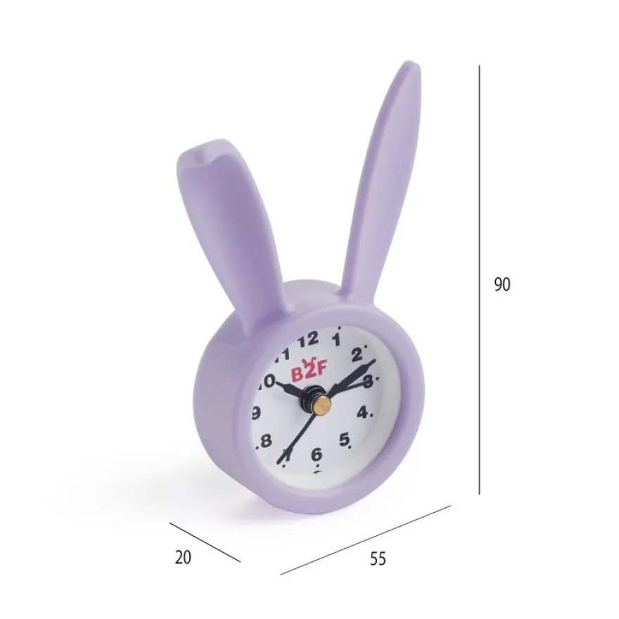 Réveil lapin Back2Fun - format mini - idéal apprentissage de l’heure - pile incluse