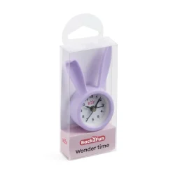 Réveil lapin Back2Fun - format mini - idéal apprentissage de l’heure - pile incluse