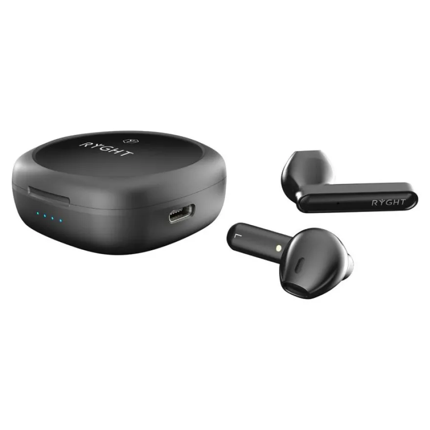 Ryght ALFA - Écouteurs sans fil avec micro - Bluetooth - noir