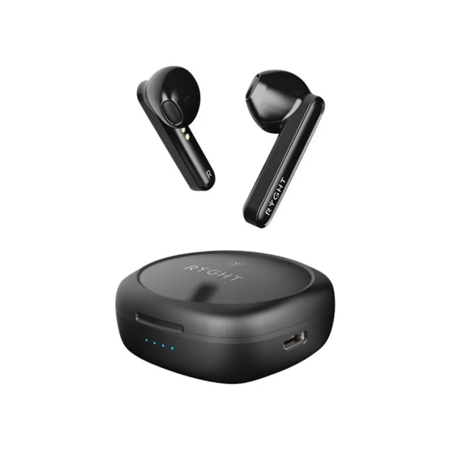 Ryght ALFA - Écouteurs sans fil avec micro - Bluetooth - noir