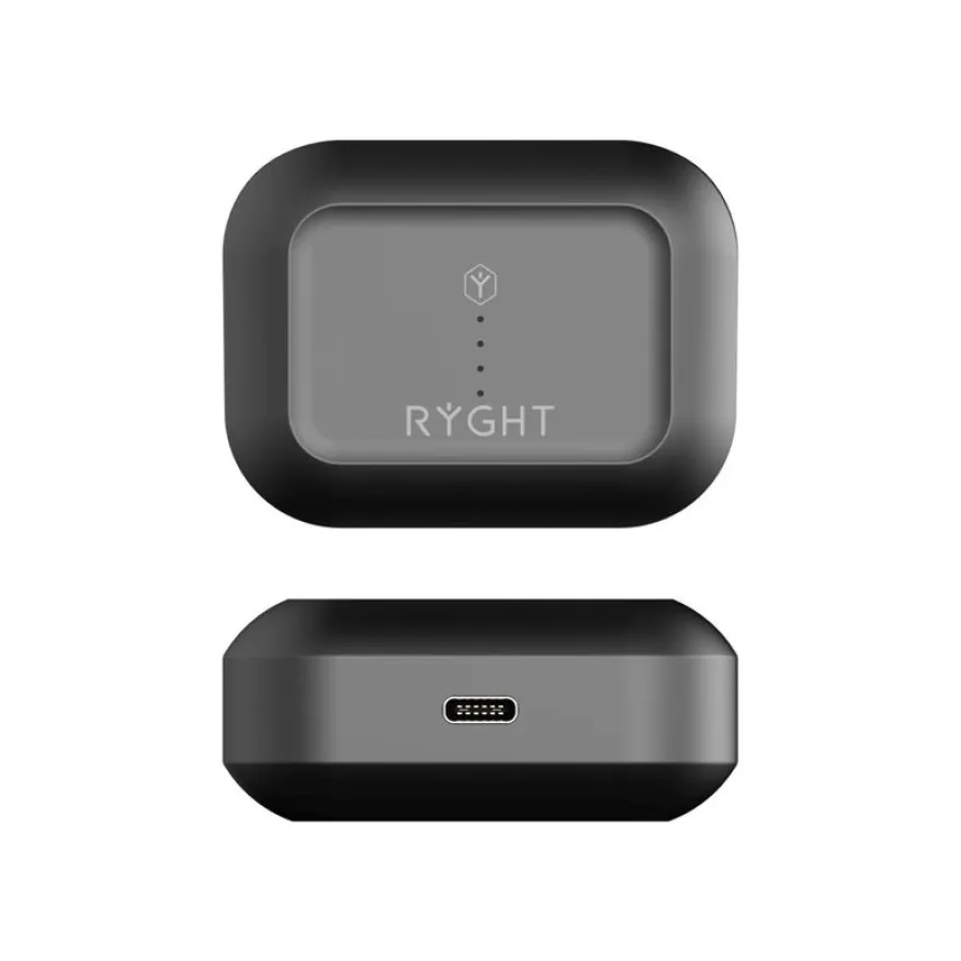 Ryght Mino - Écouteurs sans fil avec micro - intra-auriculaire - Suppresseur de bruit actif - noir